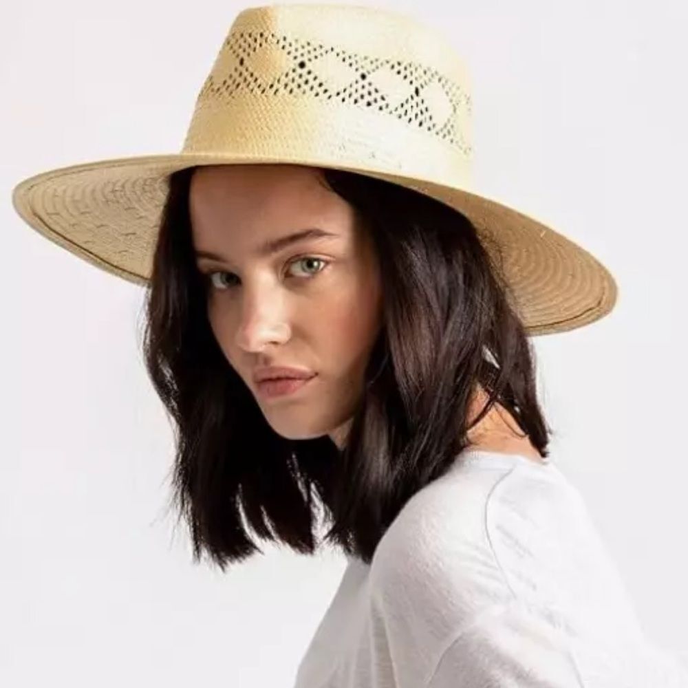 Brixton Joanna IV Tan Straw Hat New!